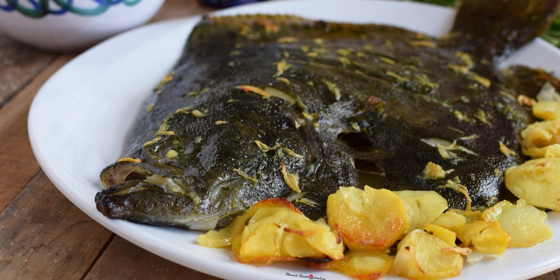 RODABALLO AL HORNO  para dos personas