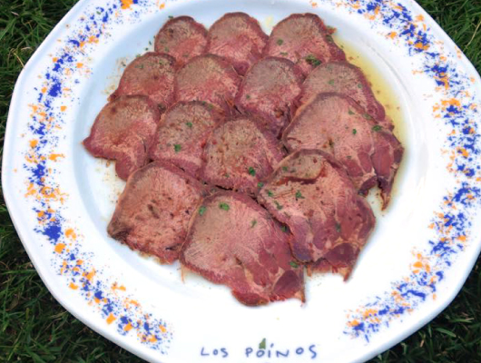 Lengua de vaca curada